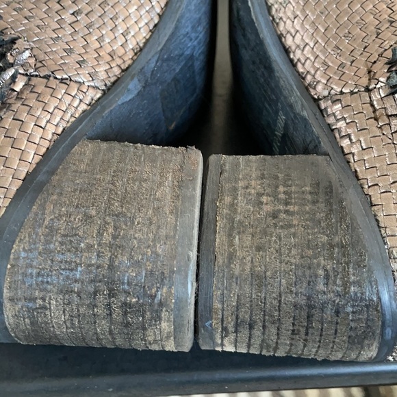 Cafe Noir Metallic Woven Leather Booties - Picture 11 of 13